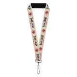 Lanyard - 1.0" - Game of Thrones TARGARYEN HOUSE OF FIRE & BLOOD Sigil White/Red/Black