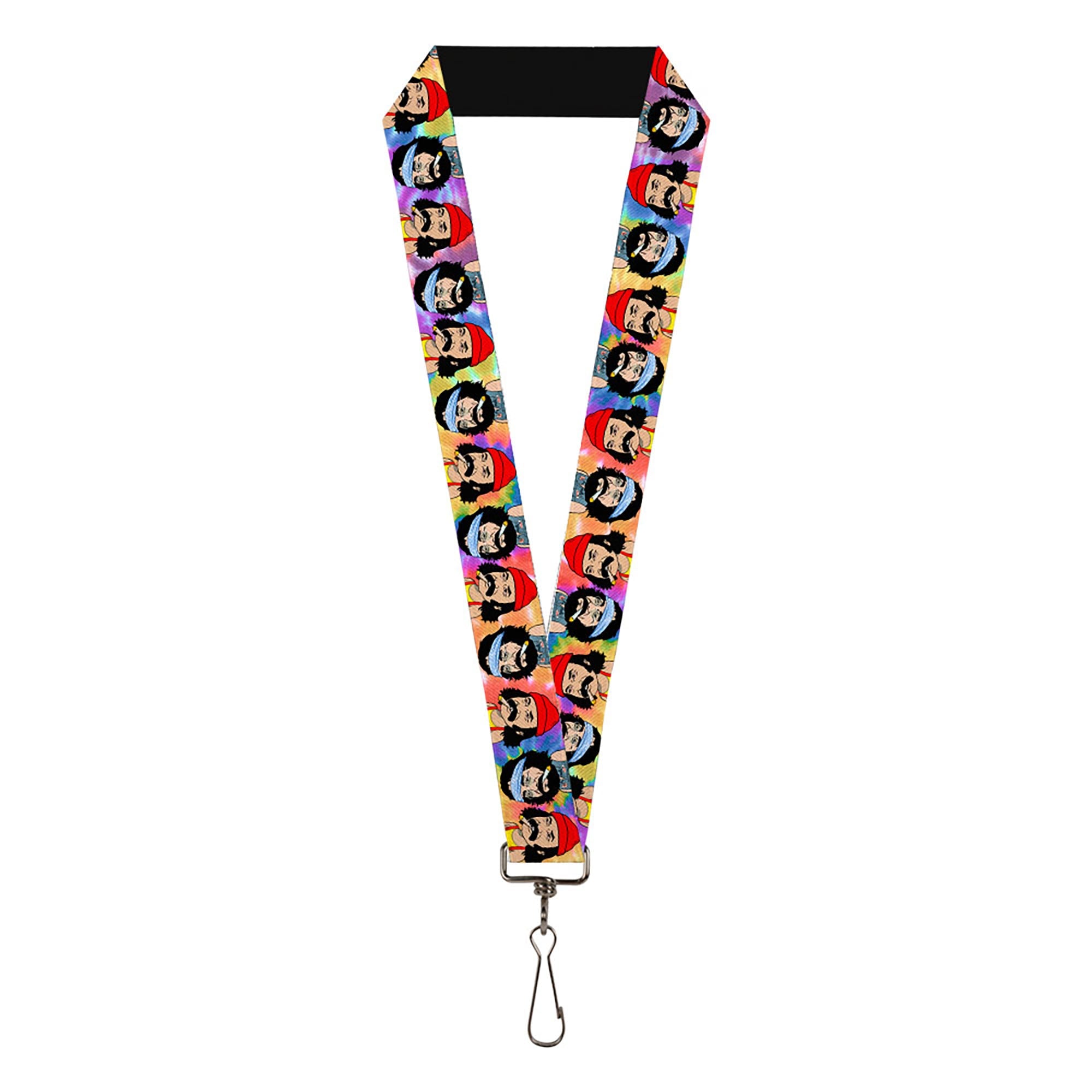 Lanyard - 1.0" - Homies in Dreamland Cheech and Chong Pose Flip Tie Dye Multi Color