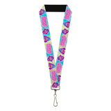 Lanyard - 1.0" - HOMIES IN DREAMLAND Title Logo Cheech and Chong Faces Tie Dye Blues