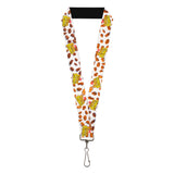 Lanyard - 1.0" - POST COCOA PEBBLES Logo and Cereal Pebbles Scattered White/Browns