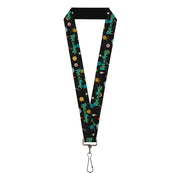 Lanyard - 1.0" - RICK AND MORTY Title Logo Space Black