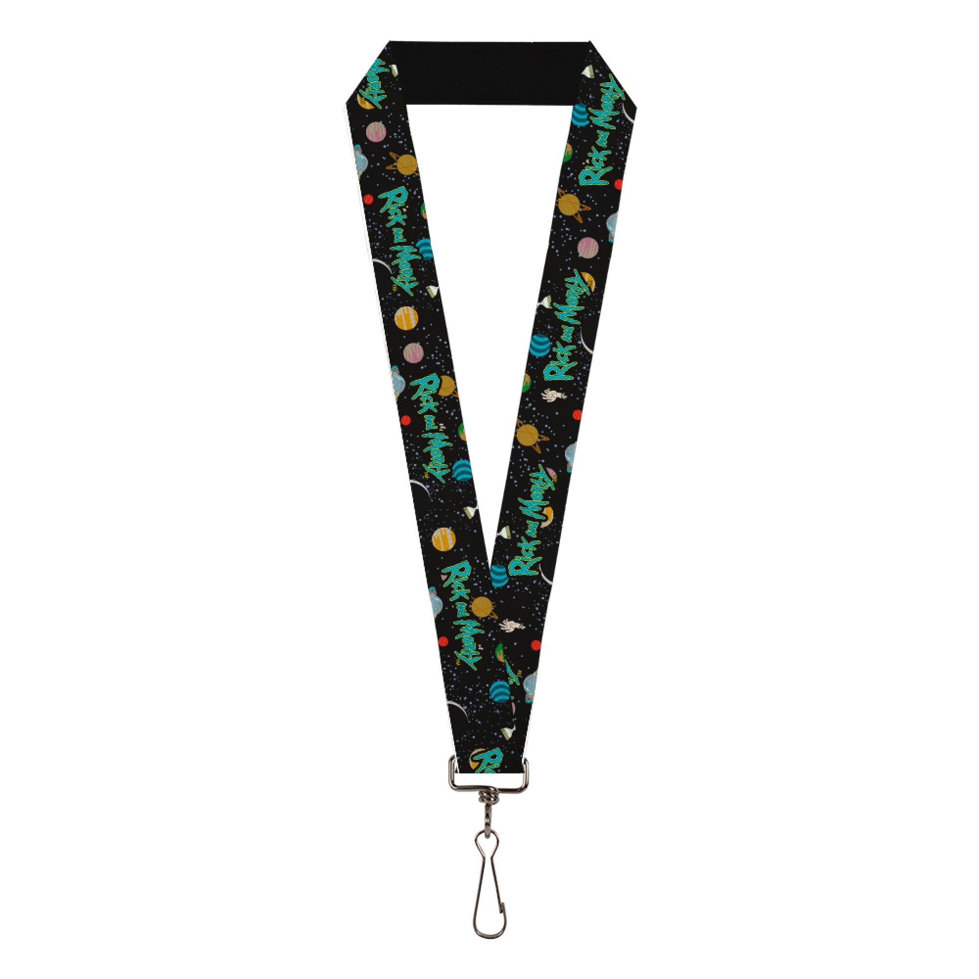 Lanyard - 1.0" - RICK AND MORTY Title Logo Space Black