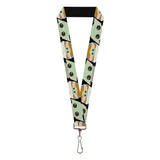 Lanyard - 1.0" - Star Wars The Child Chibi Face Blocks Black