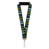 Lanyard - 1.0" - Star Wars the Mandalorian Helmets Black/Multi Color