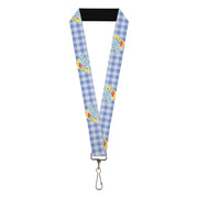 Lanyard - 1.0" - THE WIZARD OF OZ Logo Gingham Checker Blues