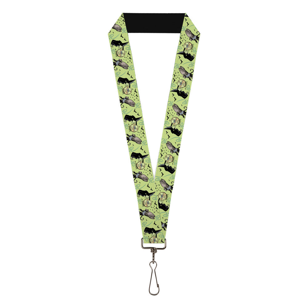 Lanyard - 1.0" - The Wizard of Oz Wicked Witch of the West and Flying Monkeys Greens