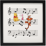 Winnie the Poohmusic Notes Framed Wood Wall Decor