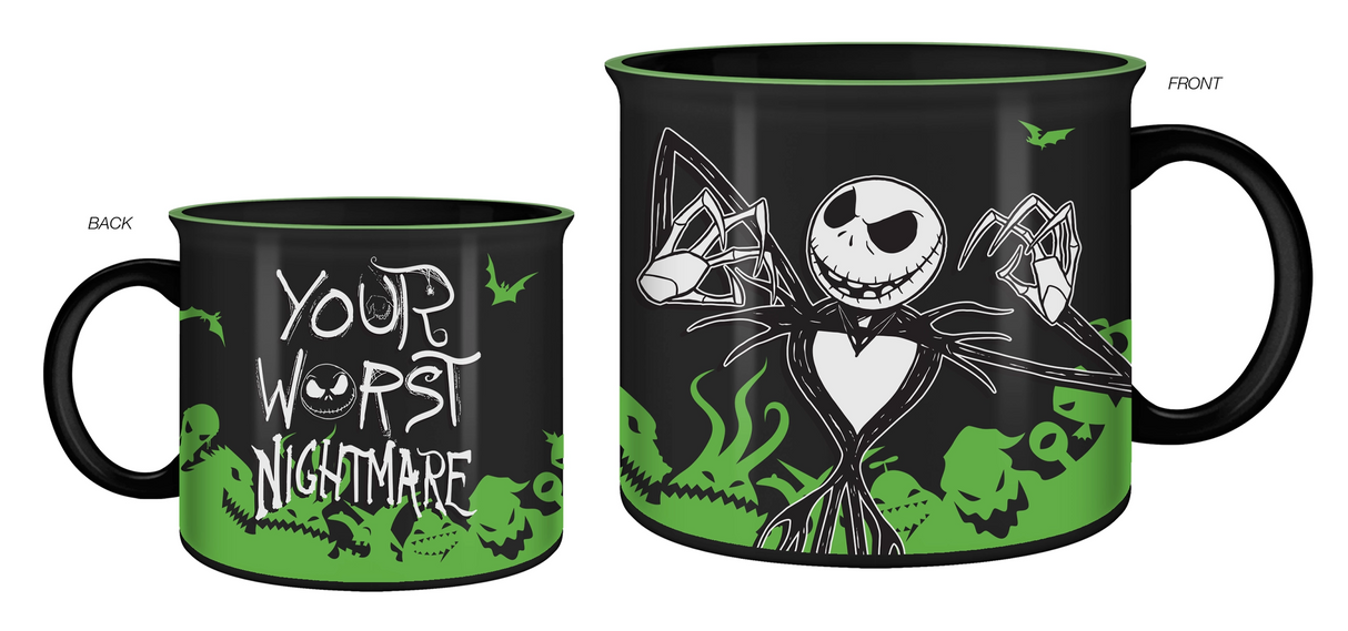 Nightmare Before Christmas Scary Jack 20oz Ceramic Camper Mug