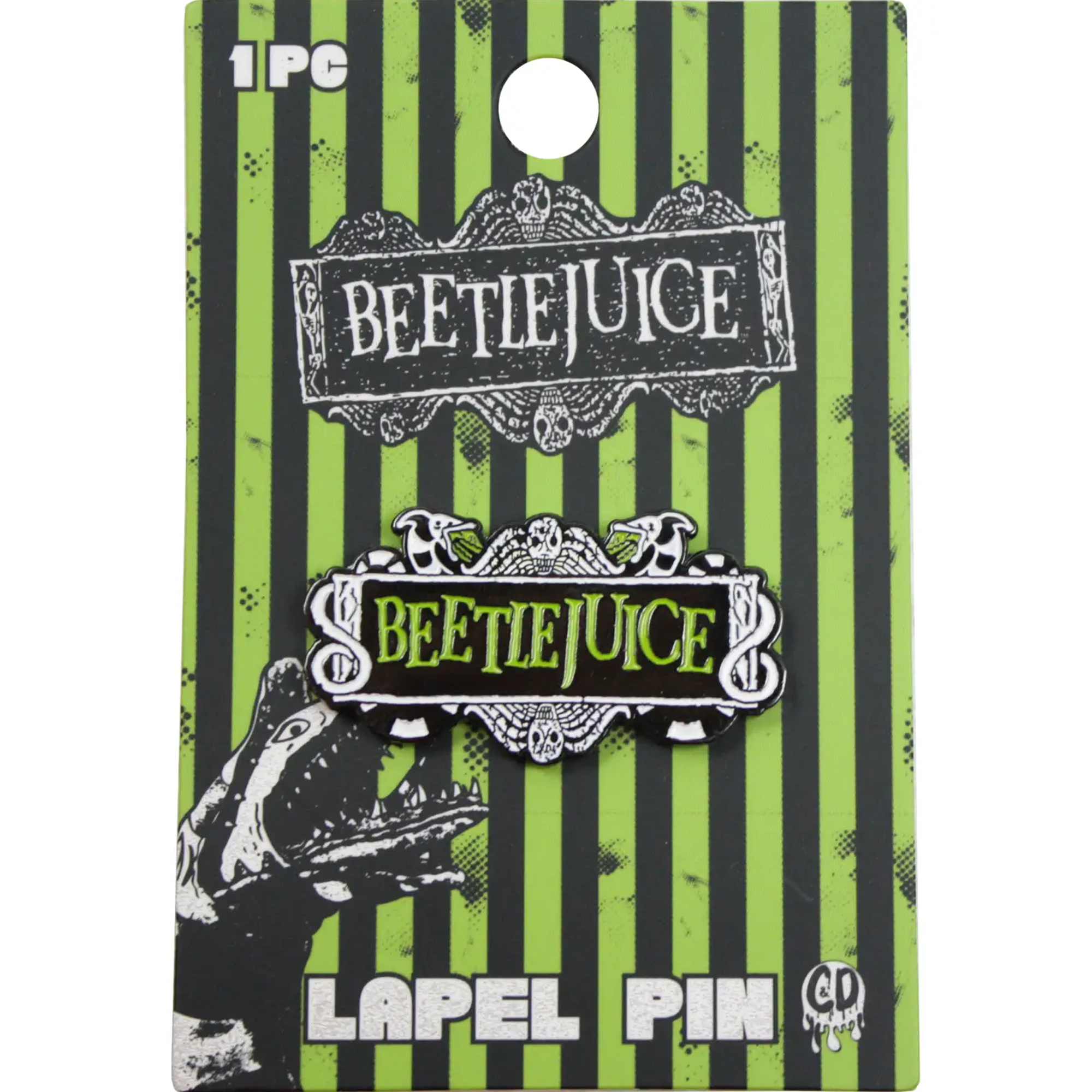 Beetlejuice Logo Enamel Pin