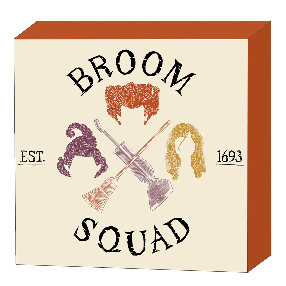 Hocus Pocus Broom Squad  Box Wall Sign