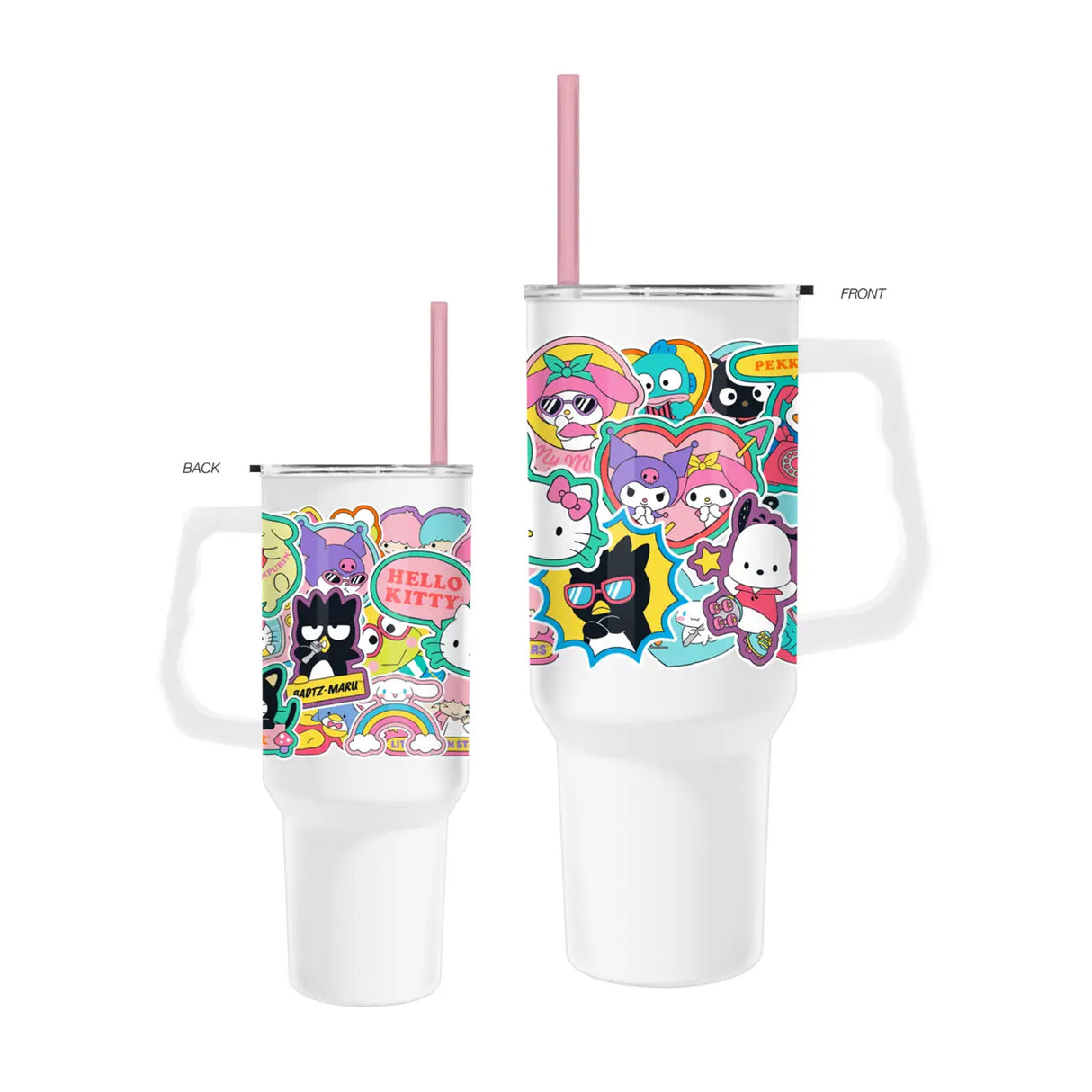 Sanrio Super Cute Sticker Collage 40oz Ss Tumbler w/ Handle