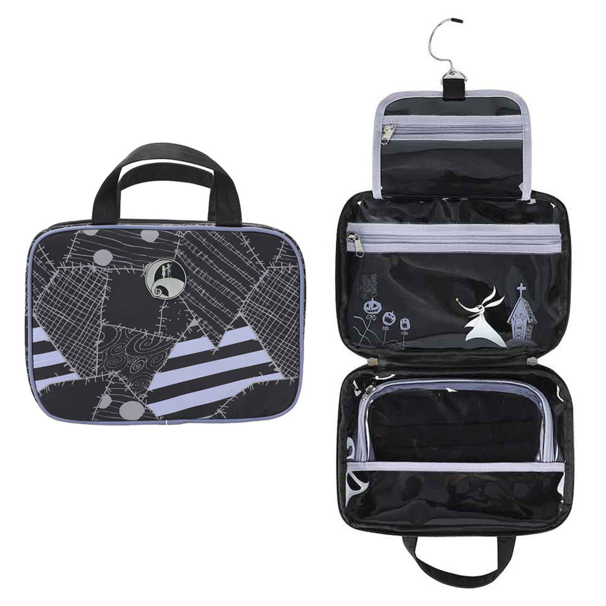 Nightmare Before Christmas Jack & Sally Hanging Toiletry Bag