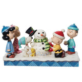 Jim Shore - Peanuts Gang Building Snowman Figurine