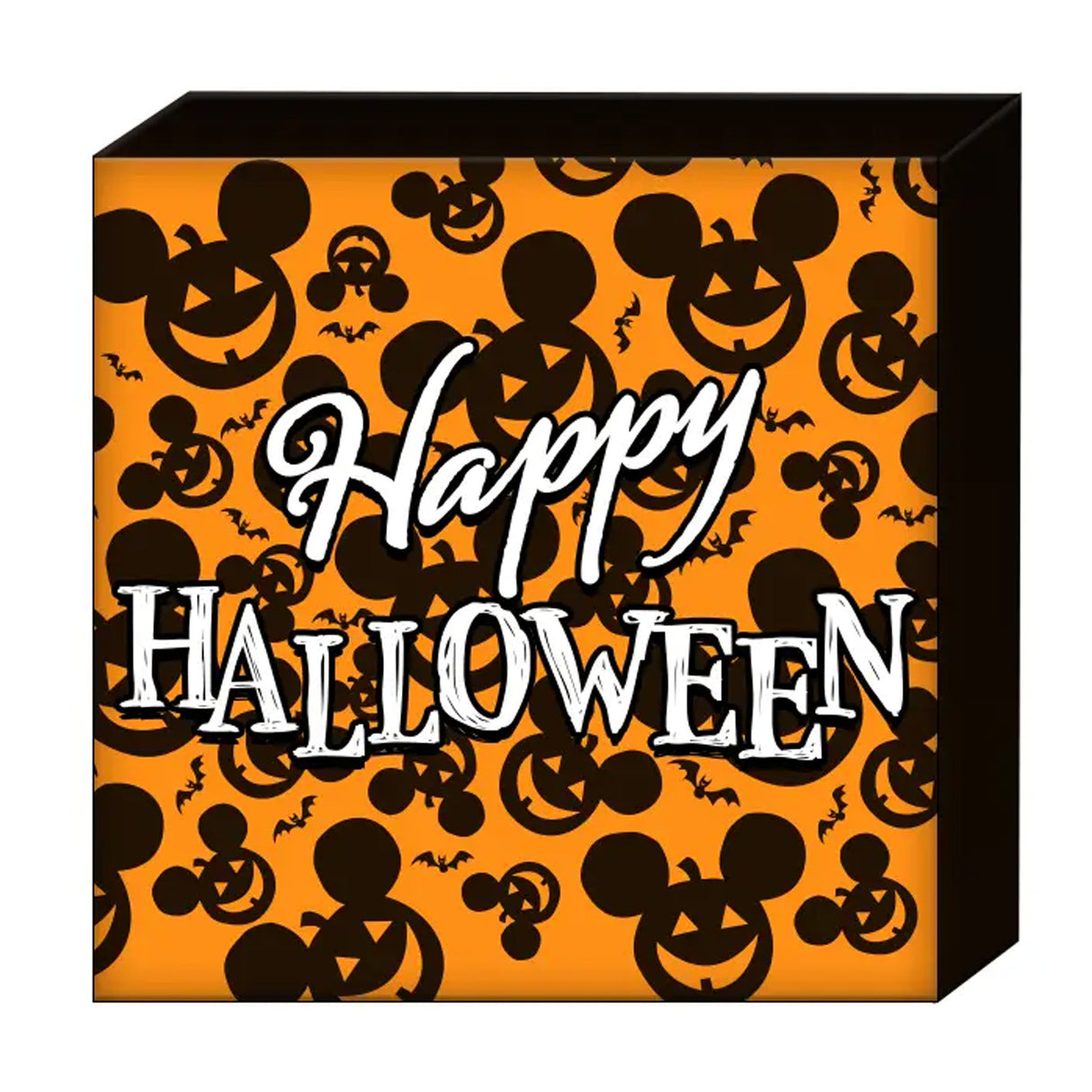 Disney Halloween Mickey Jack O Lantern Pattern Wall Sign