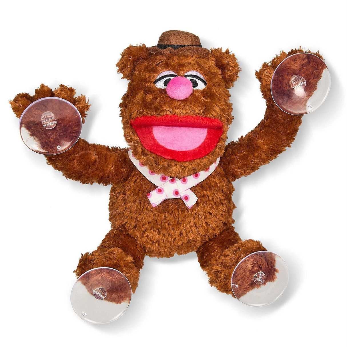 The Muppets -Fozzie Bear Plush with Suction Cups