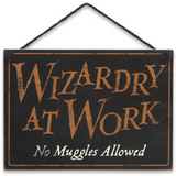 Wizards Welcome Double Sided Wall Decor with Hanger