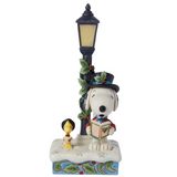 Jim Shore - Peanuts Snoopy & Woodstock Lamp Post Figurine