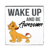 Disney Lion King Simba Wake Up & Be Awesome Wood Wall Decor