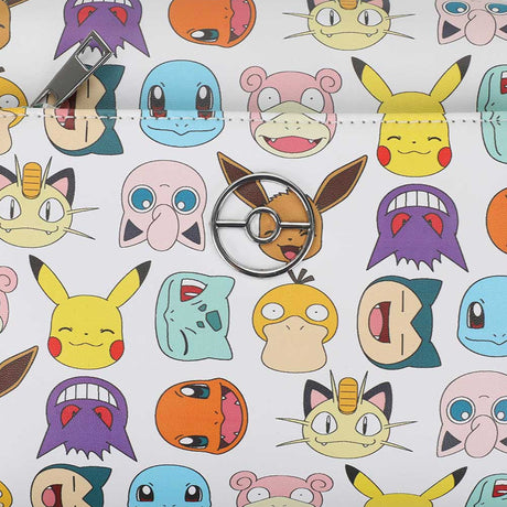 Pokemon Faces Metal Badge Crossbody