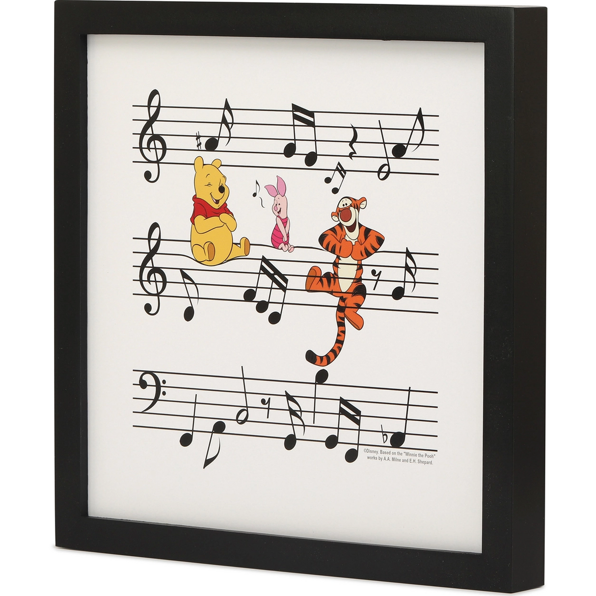 Winnie the Poohmusic Notes Framed Wood Wall Decor