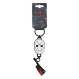 Friday the 13th Mask & Bloody Cleaver Keychain