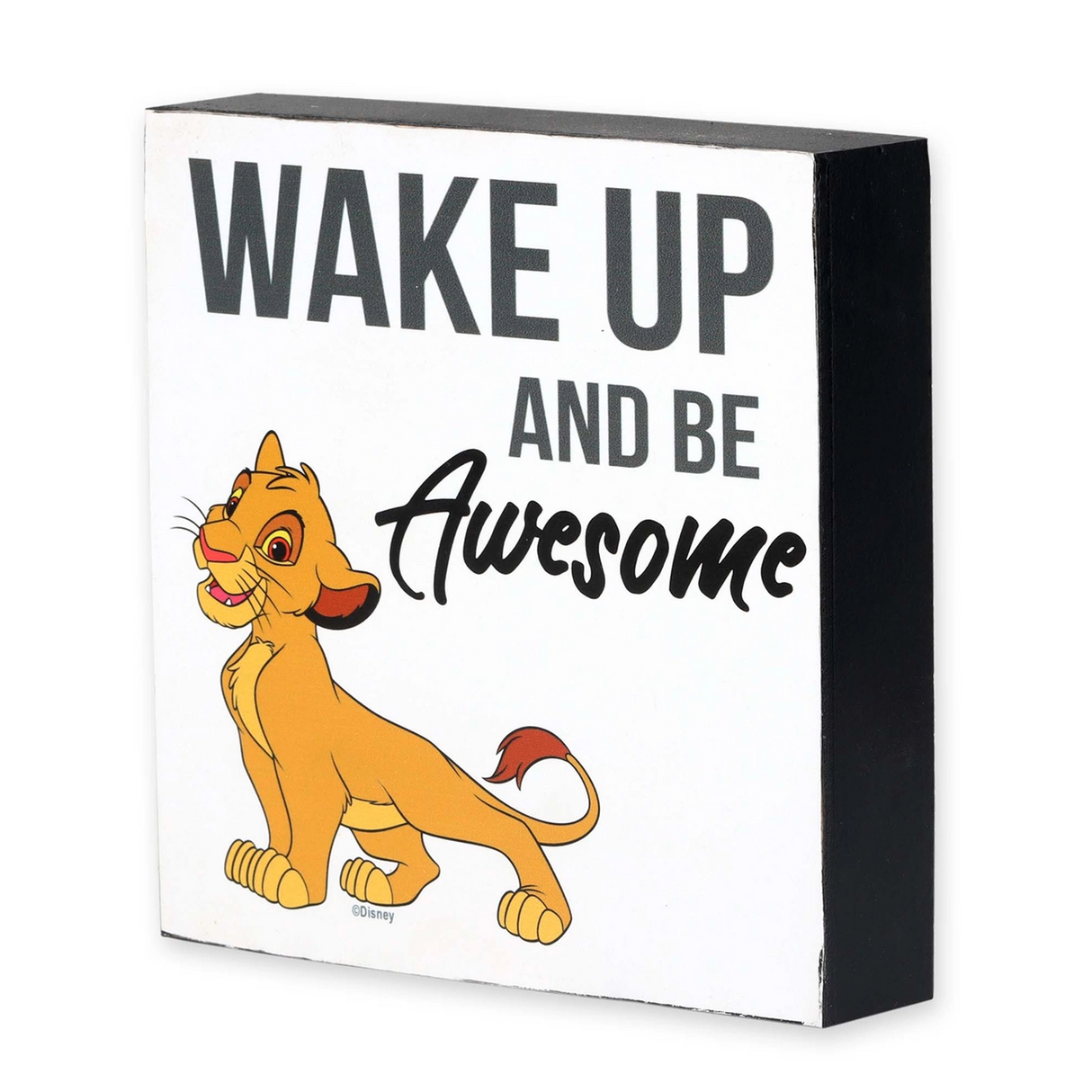 Disney Lion King Simba Wake Up & Be Awesome Wood Wall Decor