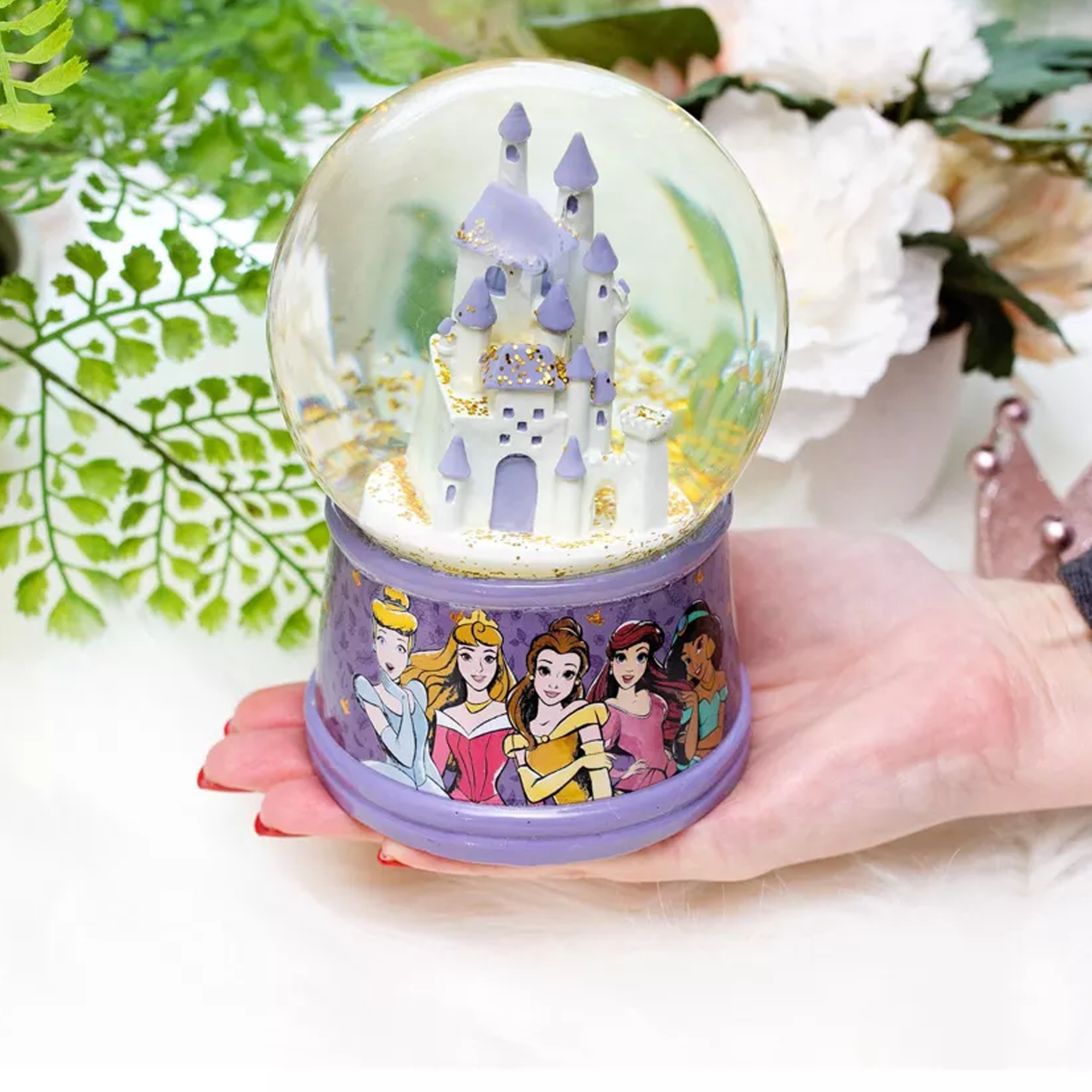 Disney Princess Castle Light-Up Snow Globe