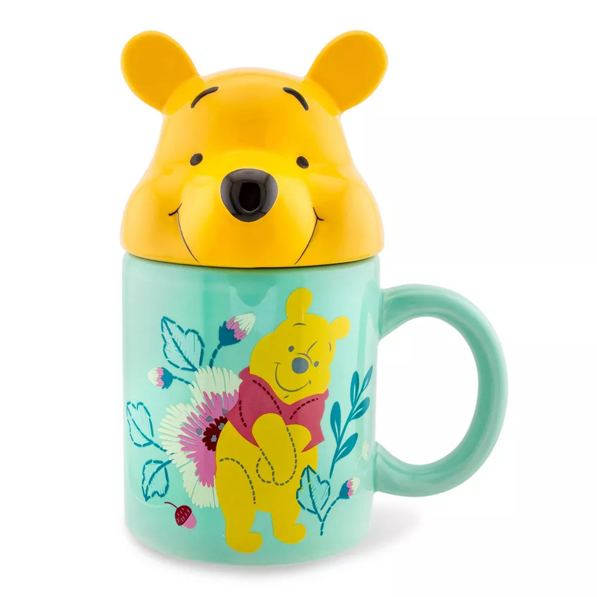 Winnie the Pooh Flowers 18oz Ceramic Mig with Sculpted Topper