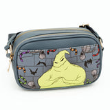 Disney Oogie Boogie Double Zipper Crossbody Bag