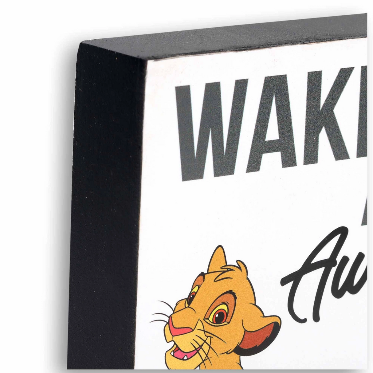 Disney Lion King Simba Wake Up & Be Awesome Wood Wall Decor