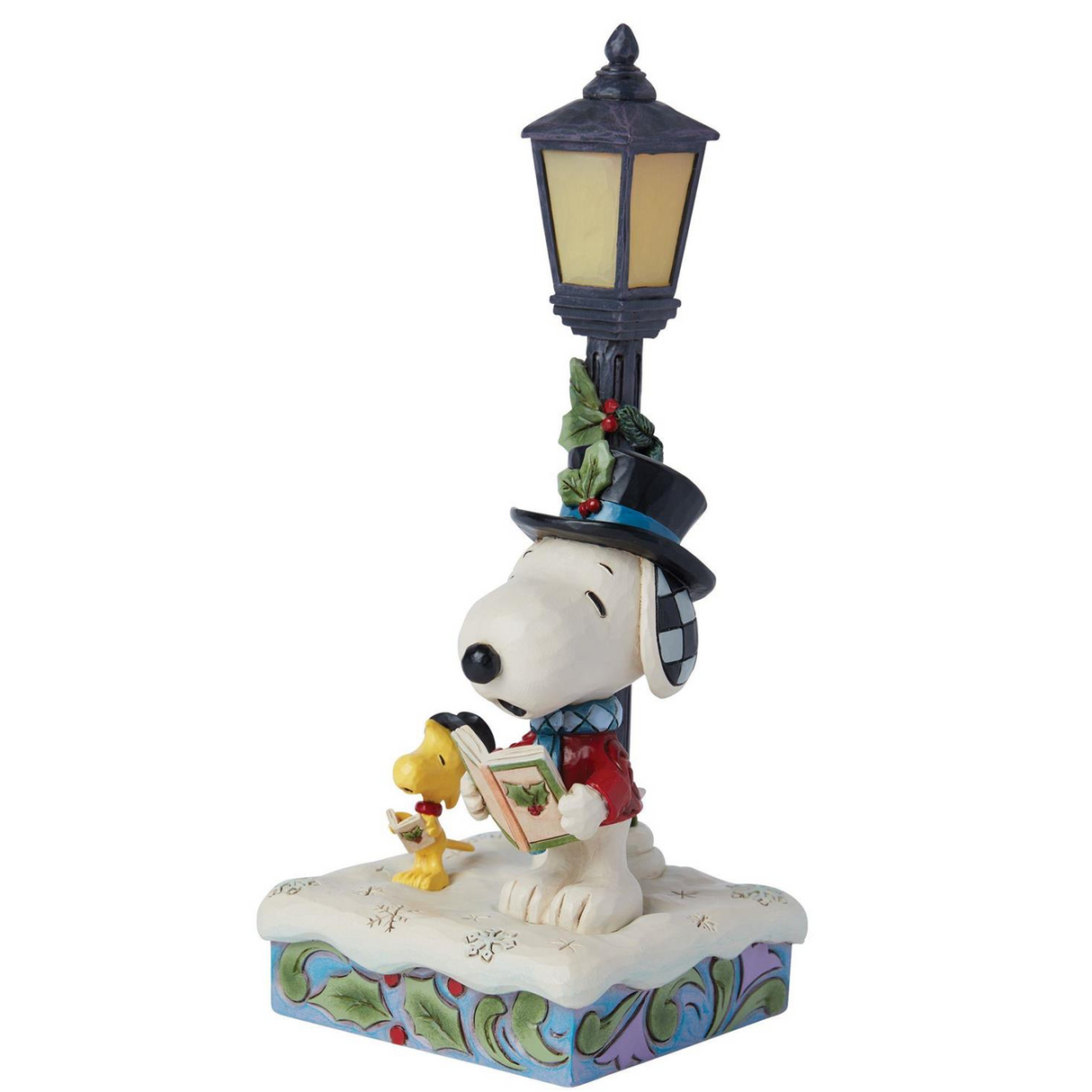 Jim Shore - Peanuts Snoopy & Woodstock Lamp Post Figurine