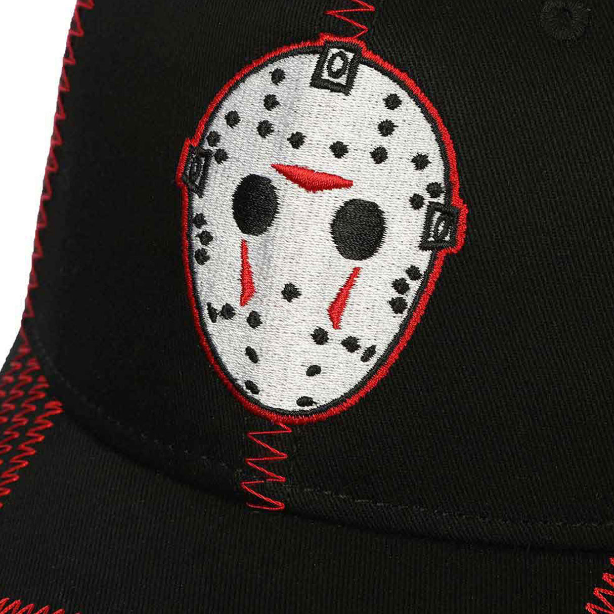 Friday the 13th Jason Embroidered Contrast Stitch Hat