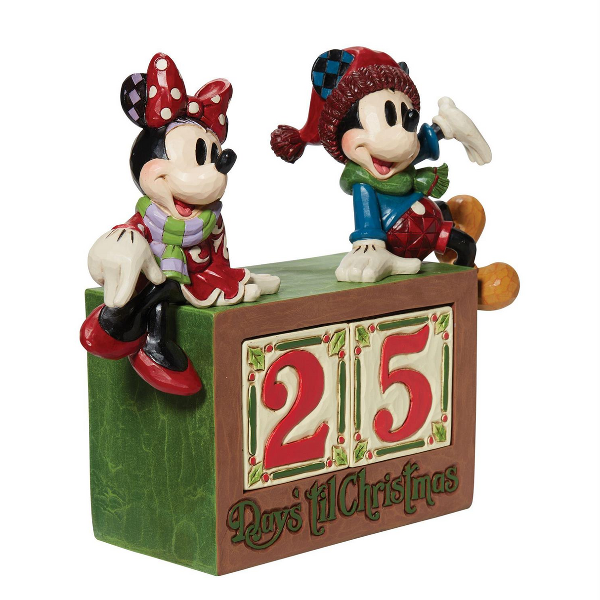 Disney Traditions - Mickey & Minnie Countdown Block Figurine