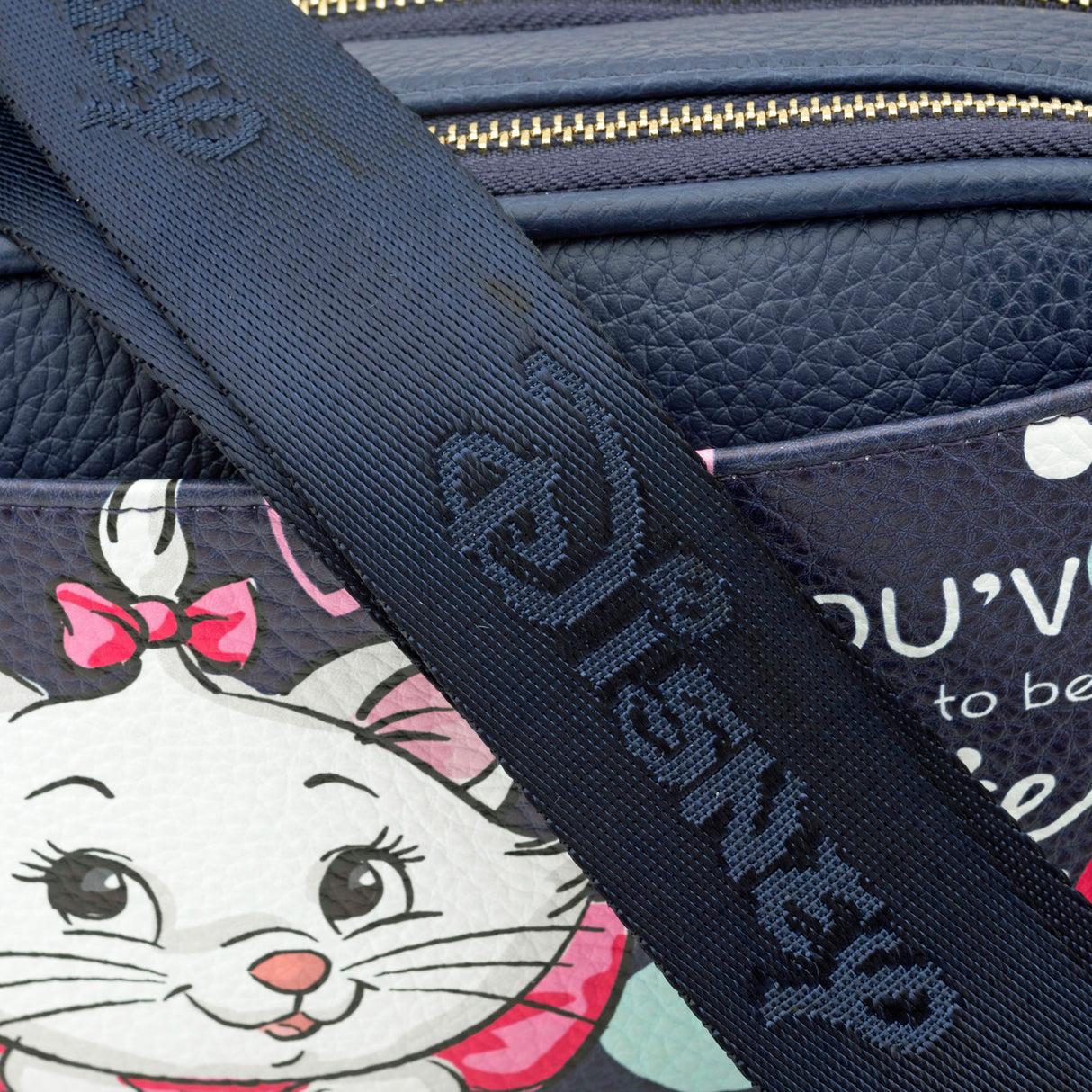 Disney Marie Double Zipper Crossbody Bag