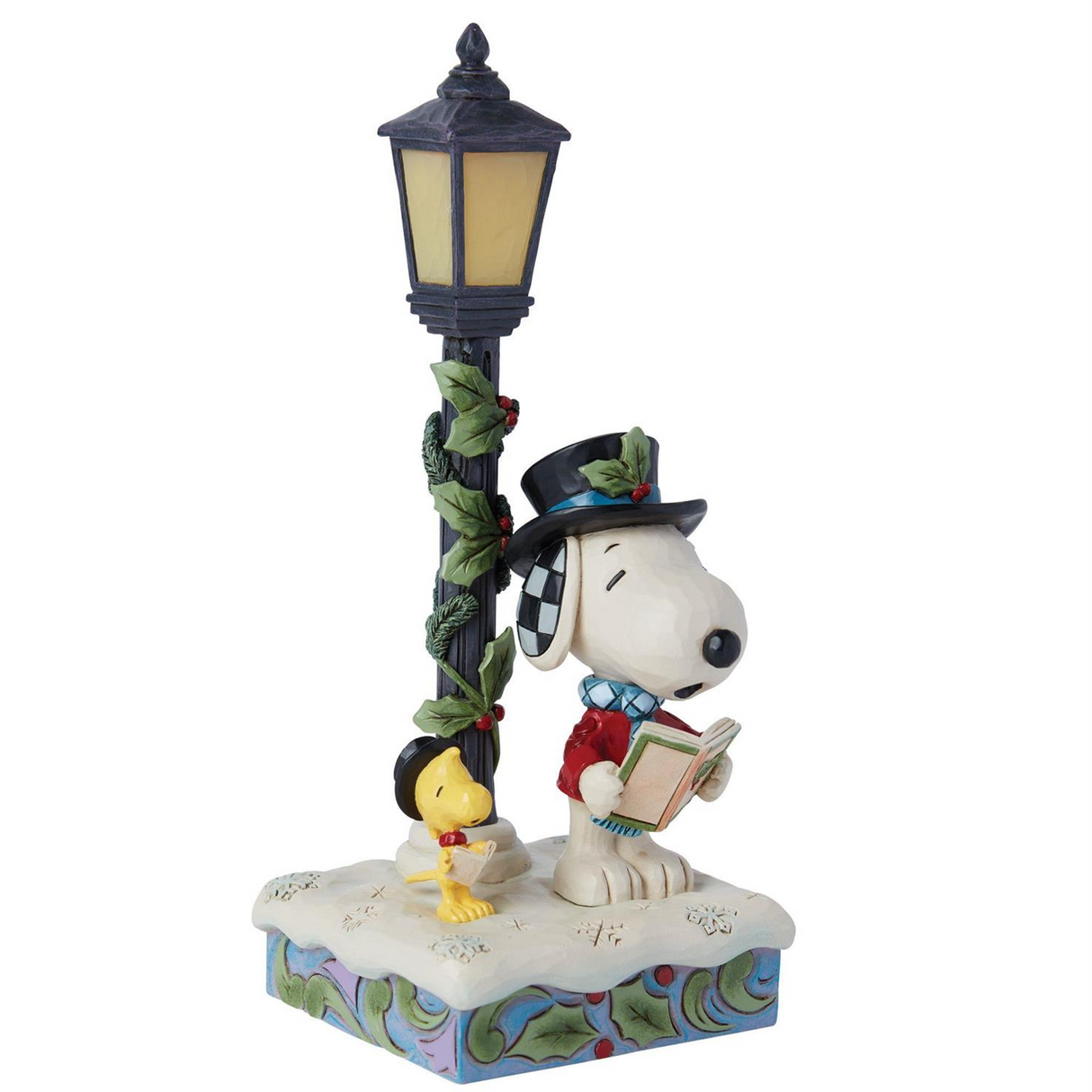 Jim Shore - Peanuts Snoopy & Woodstock Lamp Post Figurine