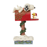 Jim Shore - Peanuts Snoopy & Woodstock in Mailbox Figurine