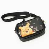 Disney Winnie the Pooh Double Zipper Crossbody Bag