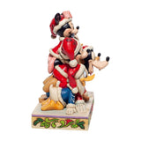 Disney Traditions - Mickey and Friends "Piled High with Holiday Cheer" Figurine