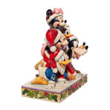 Disney Traditions - Mickey and Friends "Piled High with Holiday Cheer" Figurine