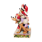 Disney Traditions - Mickey and Friends "Piled High with Holiday Cheer" Figurine