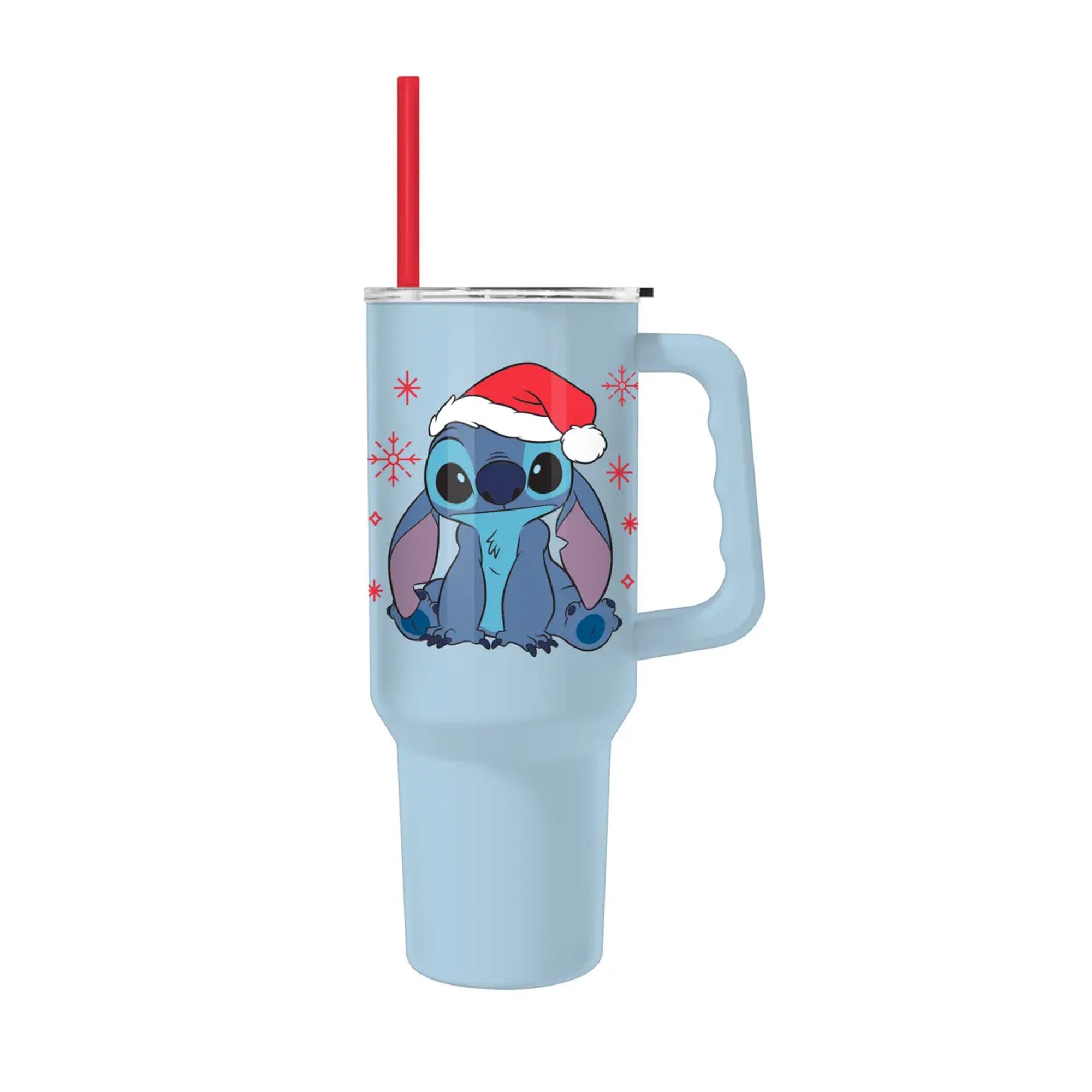 Lilo & Stitch Santa Hat Snowflakes 40oz Stainless Steel Tumbler