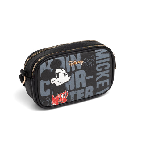 Disney Mickey Mouse Double Zipper Crossbody Bag