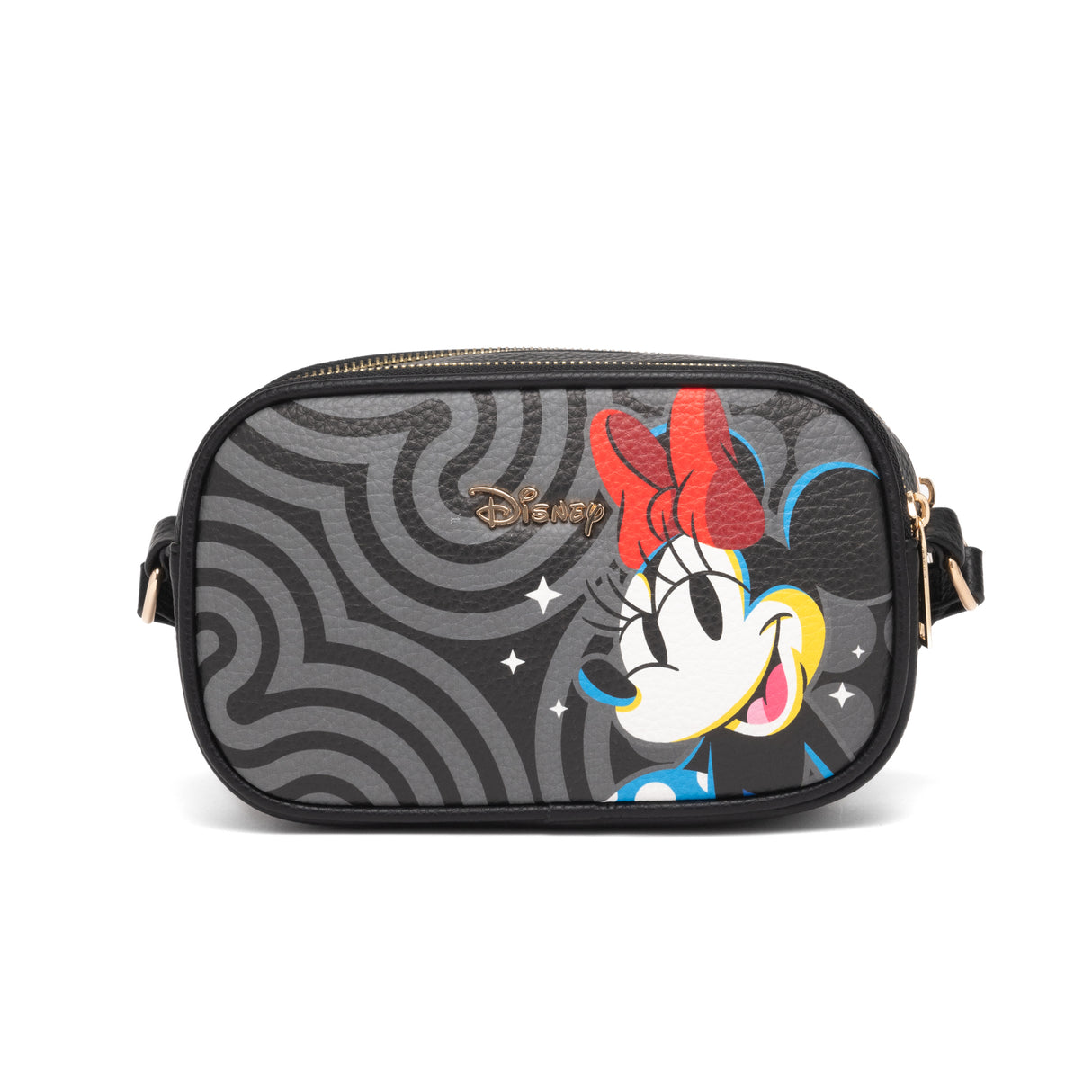 Disney Minnie Mouse Double Zipper Crossbody Bag