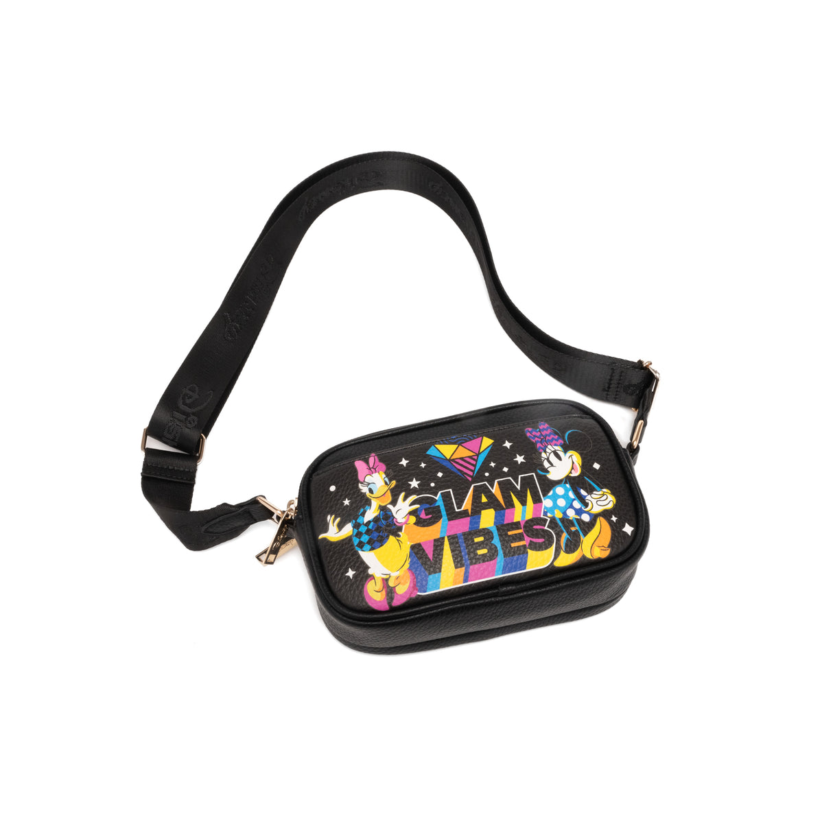 Disney Minnie Mouse Double Zipper Crossbody Bag