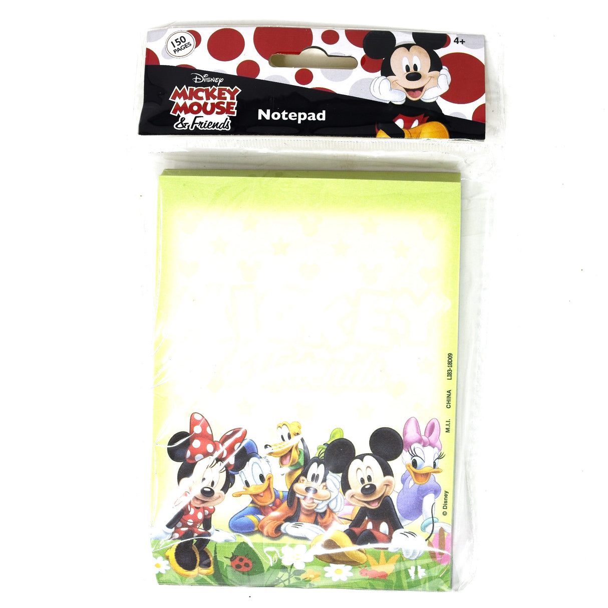 Disney Mickey & Friends Green Notepad 150 Sheets