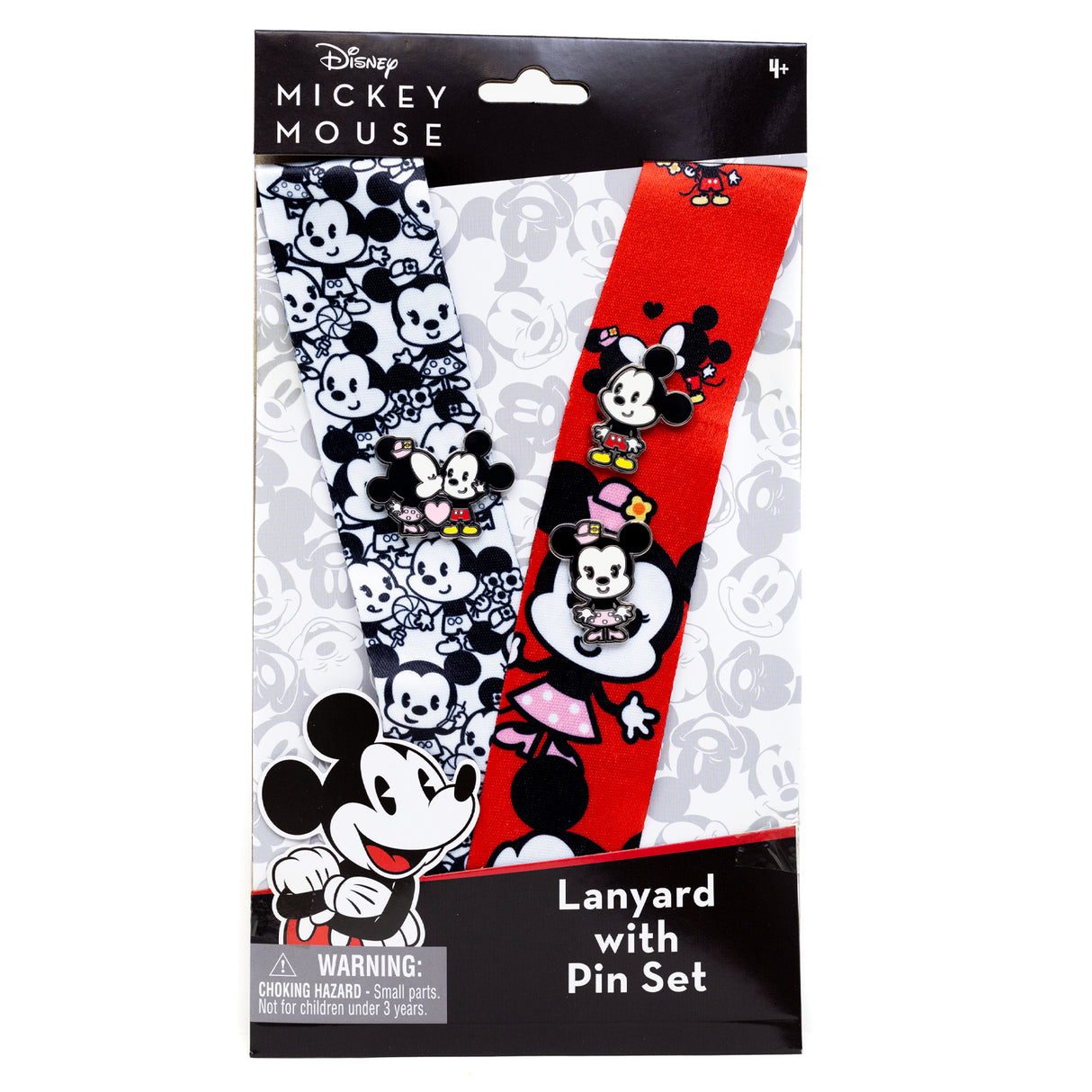 Disney D23 2019 Mickey and Minnie Lanyard with 3 Piece Pin Set