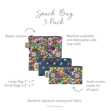 Reusable Snack Bag, 3-Pack: Super Mario™ Power Up