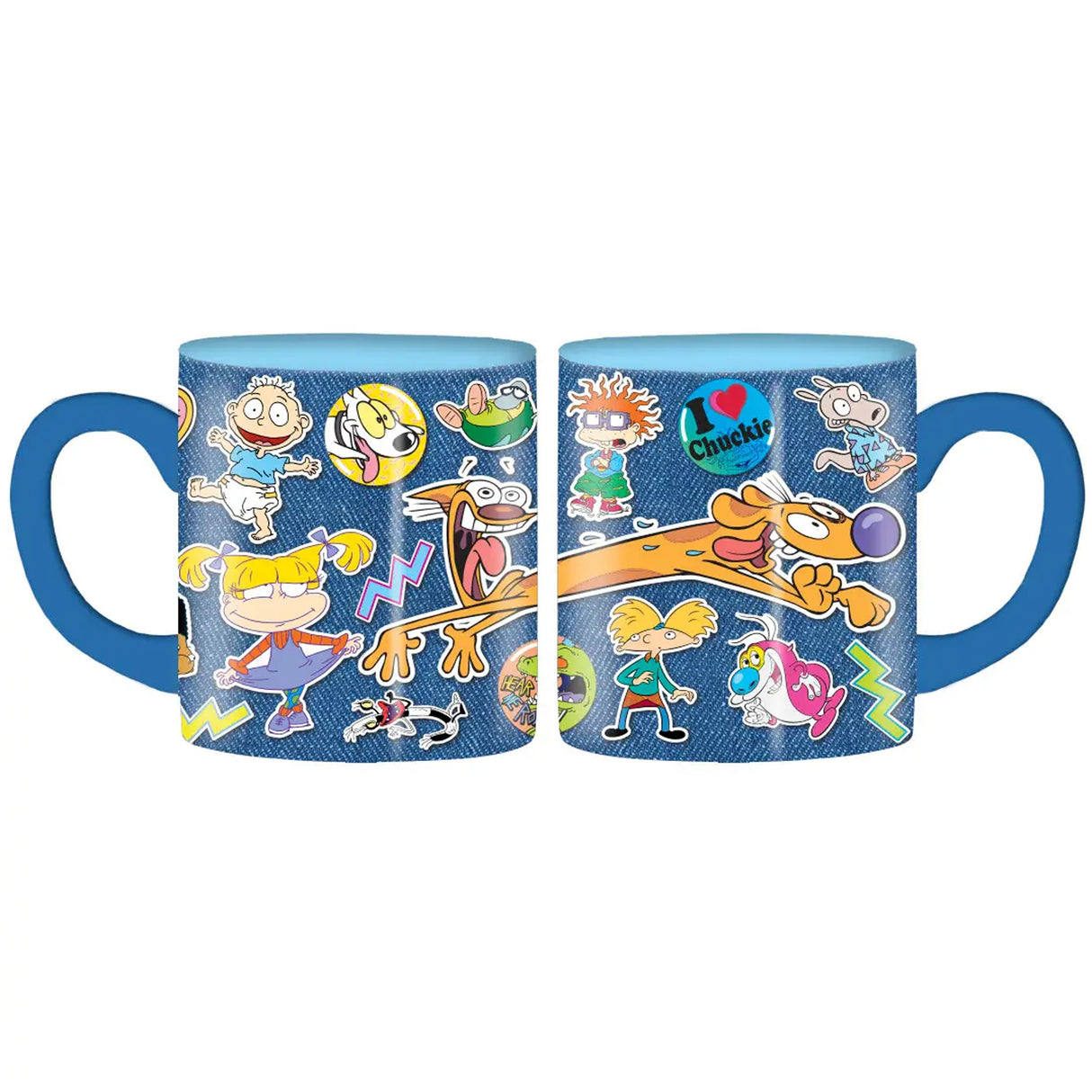 Nickelodeon Denim Character Patches 20oz Ceramic Mug