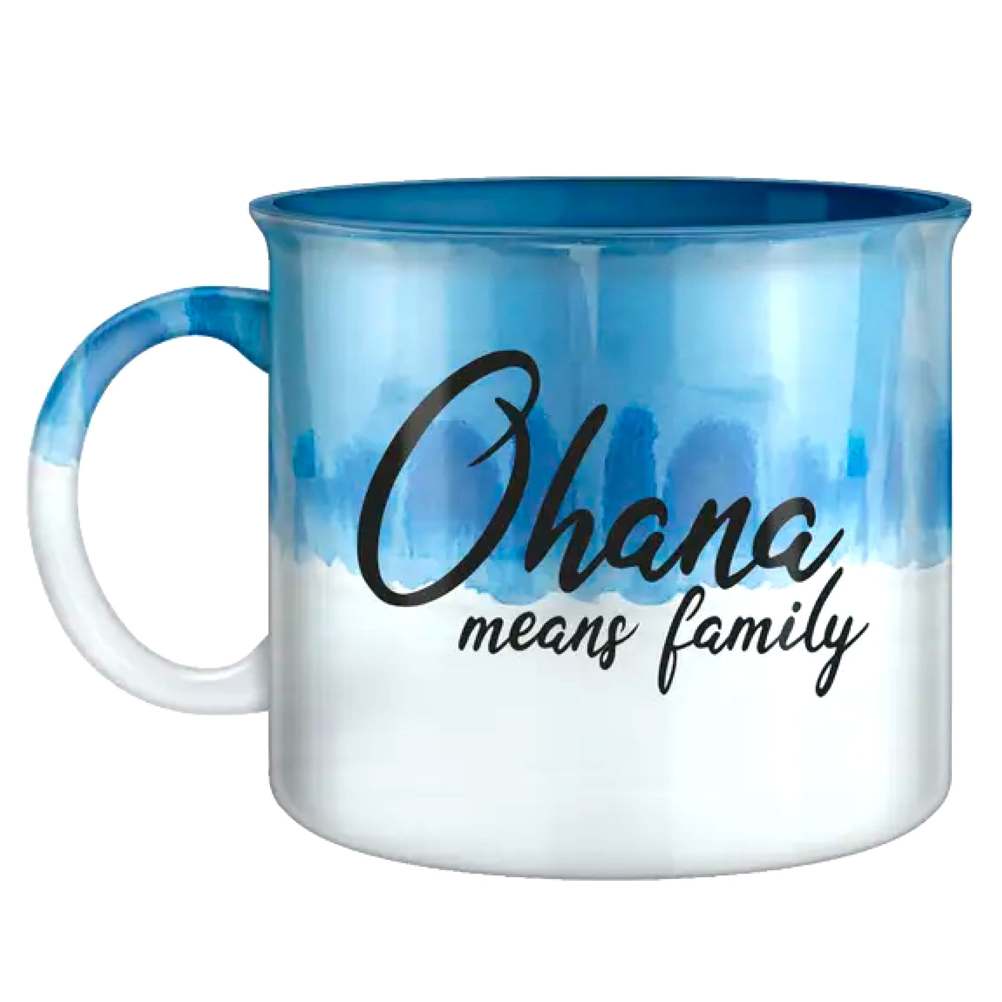 Silver Buffalo Disney Lilo & Stitch ohana Means Family Confetti Glass Mug