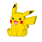 Pokemon Pikachu Happy Pose Large Die Cut MDF Box Wall Sign